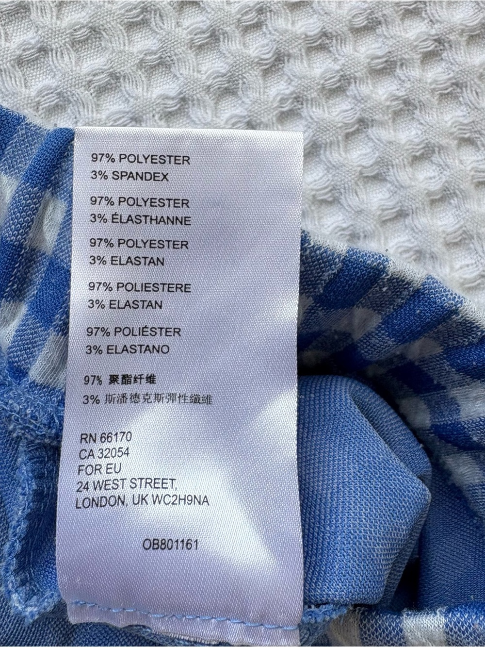 Urban Outfitters Casey Gingham Flare Pull On Pants Blue White Stretch Picnic: S - Picture 4 of 6